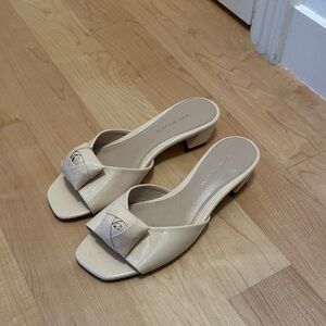 Stuart Weitzman Cream Rosebud Sandals
